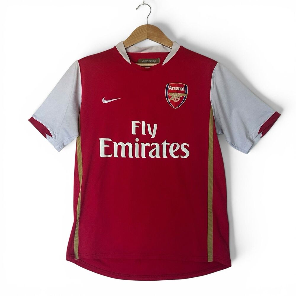 Vintage Nike Arsenal Red Home Kit Football Soccer Jersey Shirt 2006 2008 Adult M